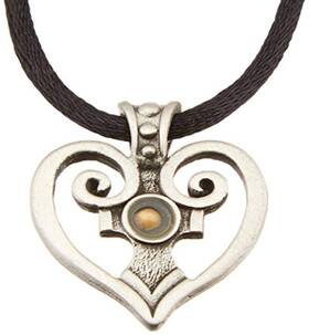 Cathedral Art 785525239103 Abbey And Ca Gift Heart Pendant Mustard Includes 22 Black Satin Cord 18-inc