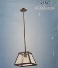 Cb-10280 Bk Bel Air Lighting Light Glass Pendant Trapezoidal 736916653114