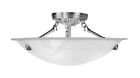 4273-91 Ceiling Brushed Sale Flush Nickel Lighting Coronado 3 Livex Semi Light