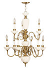 5383-22 Ceiling Flemish Lighting Livex Hill 9 Beacon Chandelier Fixture Brass