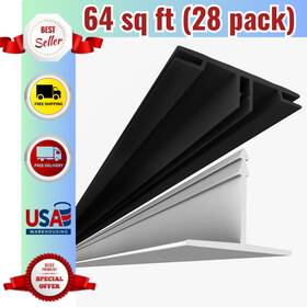 Ceilingmax 764890181002 64 Sq Ft Durable White Surface Mount Ceiling Grid Kit 28 Pack