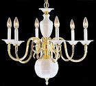 581-6ms Ceramic Bulbs Room 6 Chandelier Ms Elegance Brass Dining