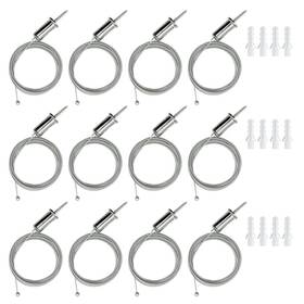 Cezelux 037166278899 12 Sets Hexagon Garage Light Suspension Cables Kit Steel Hanging Chains 6.5ft