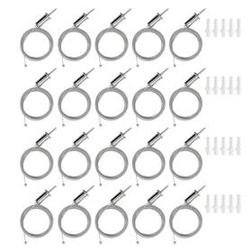 Cezelux 686585487926 20 Pack Hexagon Garage Lights Suspension Cables Kit Steel Hanging 20pcs 1m