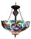 Ch1b715bd17-uh2 Chloe Lighting Stained Glass Victorian Light Inverted Pendant 091037950635