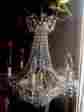 Ch304-7 Vintage Leaded Glass Chandelier