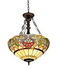 Ch33360vr18-uh2 Chloe Lighting Stained Glass Victorian Light Inverted Pendant 091037691026