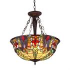 Ch36466rv22-uh3 Chloe Lighting Stained Glass Victorian Light Inverted Pendant 091037951076