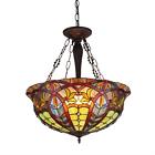 Ch36475rv22-uh3 Chloe Lighting Stained Glass Victorian Light Inverted Pendant 091037951083