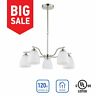 Ch42-5 Nk In Home Chandelier Fixture Satin Nickel Finish 819951021619
