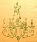 Ch5049g Vaxcel New Gold Plated Large Candle Inside Crystal Light Vtg
