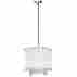 Cha-85312-pc-119-rht Radionic Hi Tech Bohemian 3 Light Crystal Chandelier With White Organza Drum Shade 743724509519