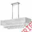 Cha-jac3610c-pc-819-rht Radionic Hi Tech Jacqueline 10 Light Crystal Horizontal Chandelier With White Shade 743724245103