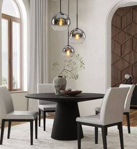 Pd1073561 Chandalierias 3-light Round Polished Glass Globe Bubble Pendant Light Chrome Nib 254