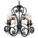153528 Chandelier 5 Bronze Oil Finish Crystal Rubbed Portfolio Light Nib