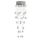 L799-fj-372 Chandelier Chrome Crystal Mount Floating Bubble Flush