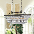 B041-fd-493 Chandelier Crystal Copper 4-light Rectangular Antique