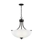 6616503-710 Chandelier Dimmable Incandescent Led Flush Mount Fixtures Steel In Bronze
