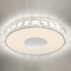Chandelier Flush Mount Crystal Ceiling Light 14inch 18w Round
