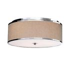 B629-lcc-279 Chandelier Linen Silver Shade Shining 3-light Ceiling