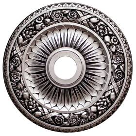 Arp06 Chandelierliquidators 24 Inch Round Chandelier Ceiling Medallion Antique Silver Foyer Dining Room Bedroom