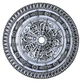 Arp11 Chandelierliquidators 38 Inch Round Chandelier Ceiling Medallion Silver Empire Foyer Dining Room Bedroom