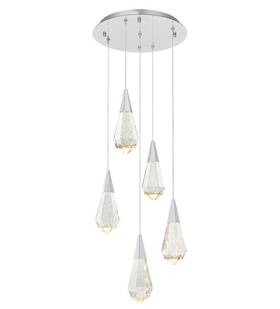 Chandeliers4less 1013d16c-02cr Crystal Diamond Pendant Chandelier Light Fixture Chrome For Foyer Or Dining Room
