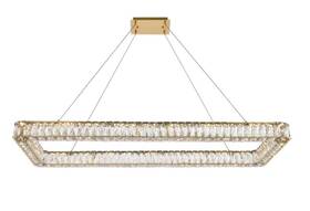 Chandeliers4less 196683003992 Crystal Chandelier Goldish Kitchen Island Or Dining Room Light Fixture 50 Inch