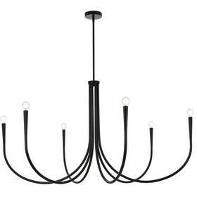 Chandeliers4less 196683015155 Chandelier Ceiling Light Fixture Farmhouse Large Black Foyer Dining Room 55 Inch