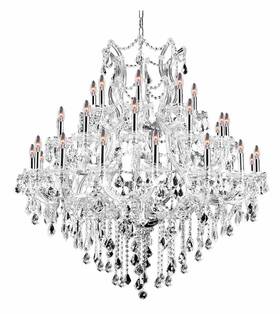 Chandeliers4less 643690948261 Large Crystal Chandelier Chrome Foyer Entryway Dining Room 37 Light Fixture 44 Inch