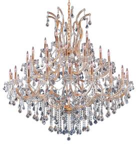 Chandeliers4less 643690948797 Large Crystal Chandelier Gold Foyer Entryway Dining Room 41 Light Fixture 54 Inch