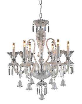 Chandeliers4less 643690959076 Dining Room Lighting Chrome With Asfour Crystal Ceiling Chandelier Light Fixture