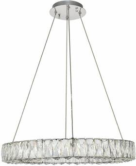 Chandeliers4less 842814118492 Light Fixture Crystal Chandelier Chrome Halo Ring Foyer Dining Room Ceiling 31 Inch