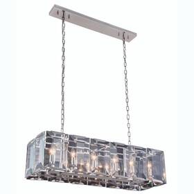 Chandeliers4less 842814132498 Polished Nickel Chandelier Modern Kitchen Island Dining Room Light Fixture 40 Inch