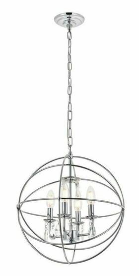 Chandeliers4less 842814165427 Chandelier Pendant Orb Globe Chrome Dining Room Kitchen Bedroom Ceiling Lighting