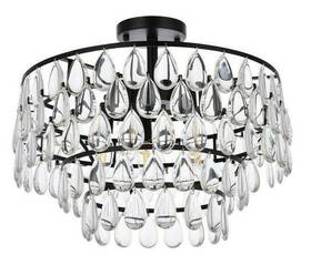 Chandeliers4less 842814192423 Tear Drops Flush Mount Ceiling Light Modern Black Dining Room Or Kitchen Fixture