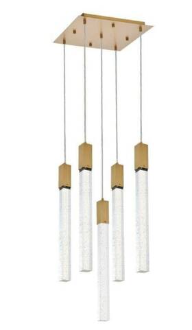 Chandeliers4less 842814193536 Satin Gold Dining Room Kitchen Island Pendant Chandelier Ceiling Light Fixture