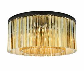 Chandeliers4less 848145007238 Crystal Chandelier Flush Mount Foyer Bedroom Living Or Dining Room Light 31 Inch
