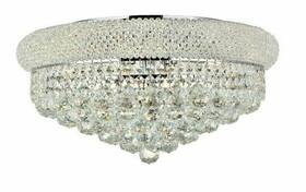 Chandeliers4less 848145030199 Crystal Chandelier Bathroom Or Bedroom Flush Mount 10 Light Chrome Lighting 20 Inch Chandeliers4less 848145030199 Crystal Chandelier Bathroom Or Bedroom Flush Mount 10 Light Chrome Lighting 20 Inch