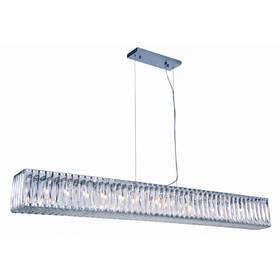 Chandeliers4less 848145084857 Large Crystal Chandelier Chrome Kitchen Island Dining Room 14 Light Fixture 60 Inch