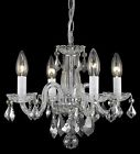 7804d15c Chrome Rococo Rc Clear 4 Light Pendants Lighting Crystal Elegant