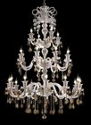 7830g44c-gt Chrome Crystal Id Lights Golden 965258 Teak Chandelier Elizabeth 24