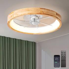 Tm-0097-02 Chunnwin Ceiling Fans With Lights And Remote 20 Inches Low Profile Flush Mount