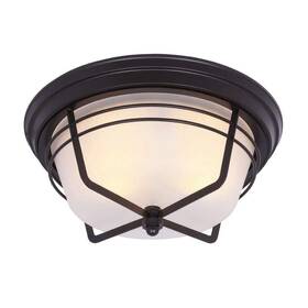 Ciata 810030941224 Lighting Bonneville 2 Light Weathered Bronze Finish Outdoor Flush Mount