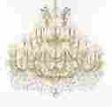 Cjd-b62 2181 Gallery Maria Theresa Crystal Chandelier Lighting W White Shades H30 W44
