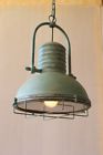 Cla1098 Gwg Outlet Antique Farmhouse Turquoise Pendant Light With Glass And
