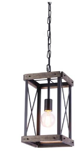 Classic Lighting 759337092461 Farmhouse Pendant Light For Kitchen Island Viluxy 1-light Wood - Niob