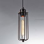 Claxy Industrial Metal Cage Lamp Vintage Wire Pendant Light Rustic Hanging 706795301123