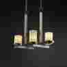 Cld-8777-10-nckl Cld-8777 Clouds Justice Design Group Brushed Nickel Dakota 3 Light Zigzag Up Lighting