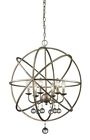 3097868 Clear Finish - Silver Crystal Id Light Pendant 6 Antique